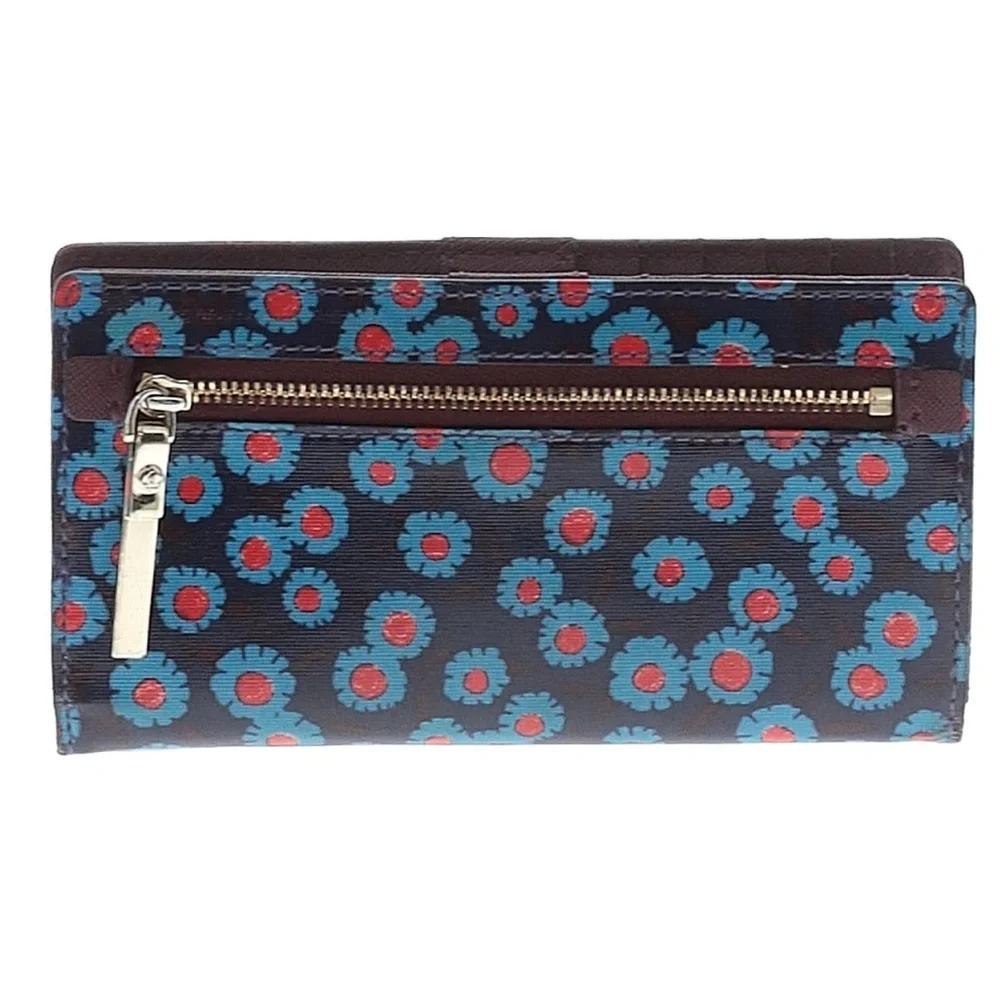 Kate Spade Cameron Street Tangier Floral Lacey Wallet Peacock Blue